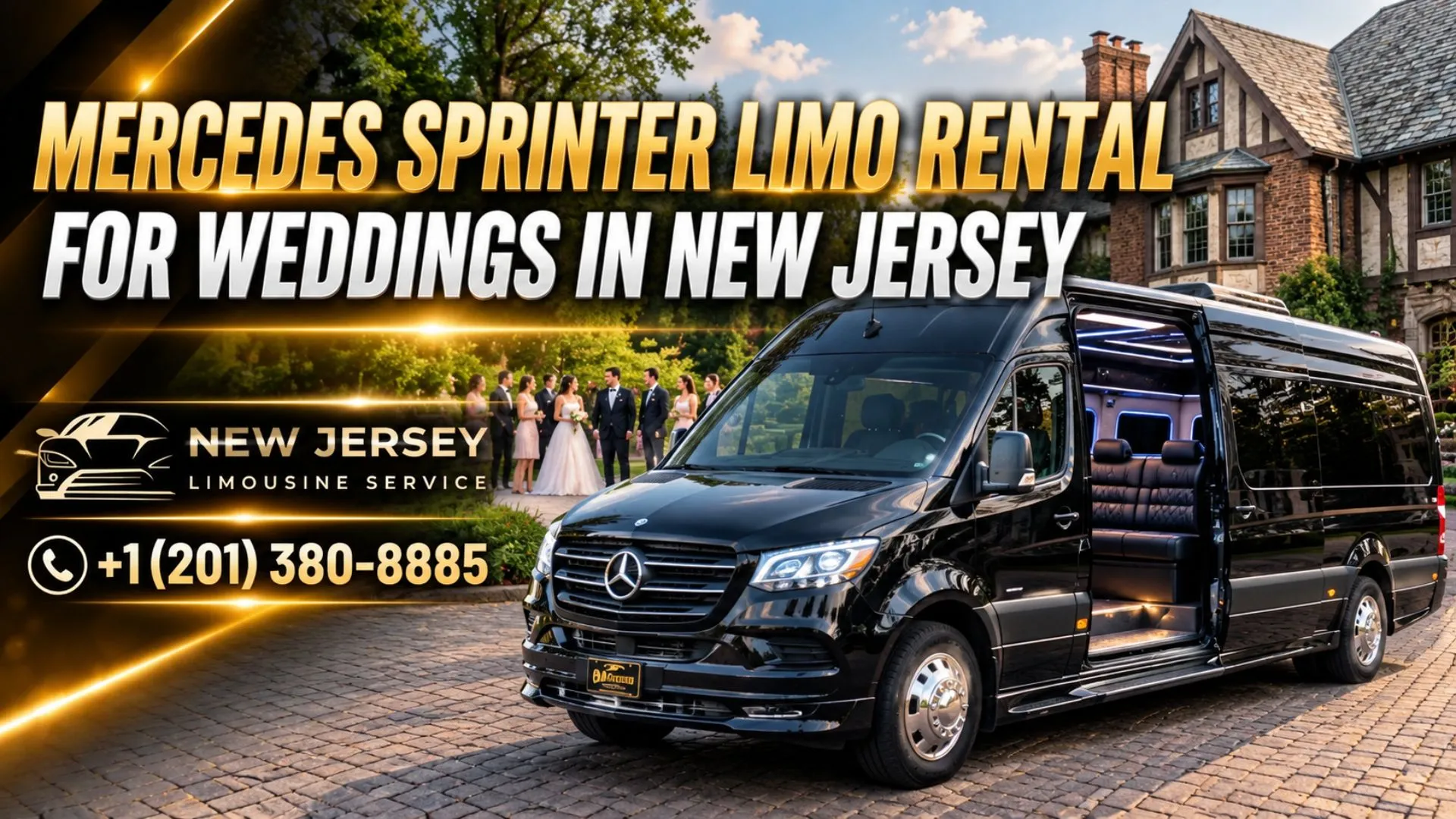 Mercedes Sprinter Limo Rental for Weddings in New Jersey (